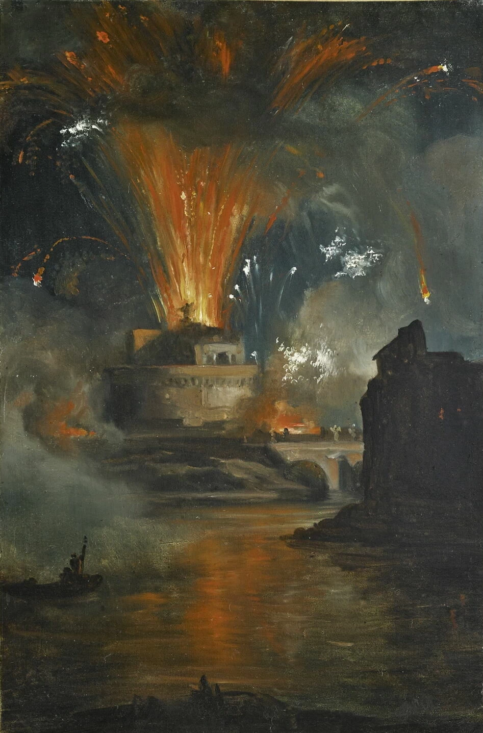 Fuochi d'artificio da Castel Sant'Angelo - Louvre Collections